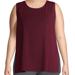 Athletic Works Tank size 5X in burgundy NWT sleeveless workout summer hot layer